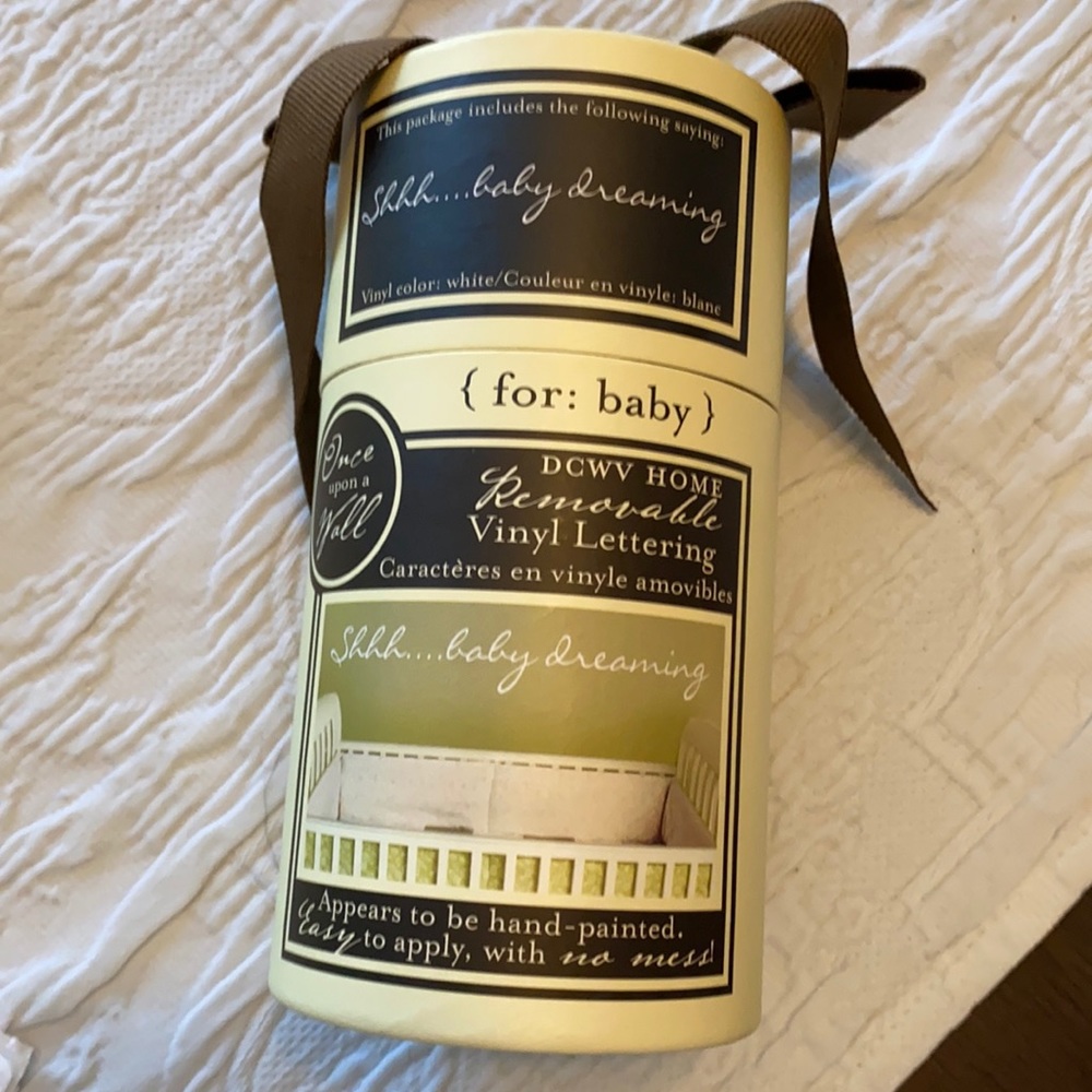 NIB Vinyl Lettering Removable Decal for baby room